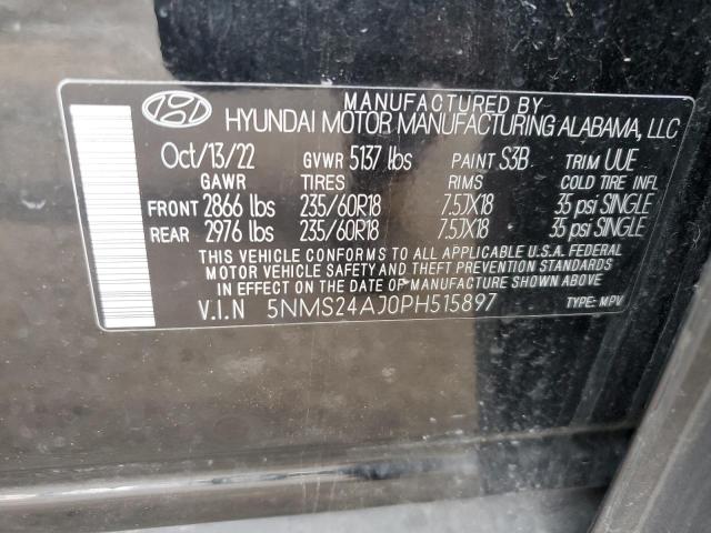 Photo 12 VIN: 5NMS24AJ0PH515897 - HYUNDAI SANTA FE S 