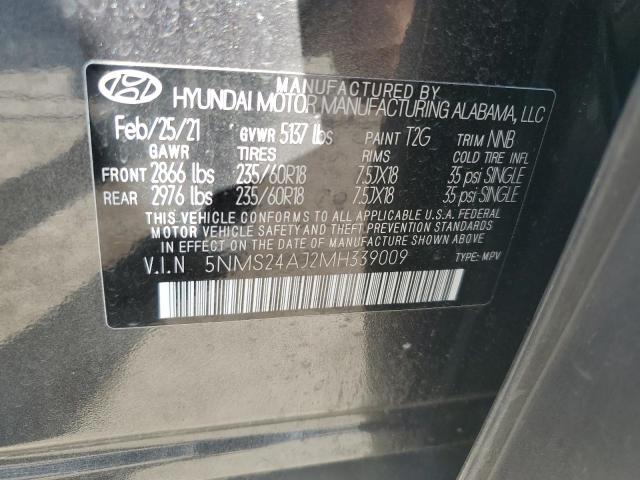 Photo 12 VIN: 5NMS24AJ2MH339009 - HYUNDAI SANTA FE S 