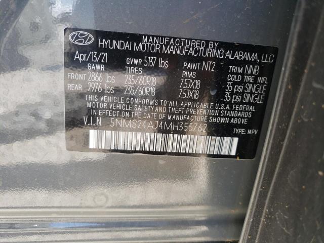 Photo 9 VIN: 5NMS24AJ4MH355762 - HYUNDAI SANTA FE 