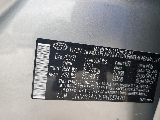 Photo 11 VIN: 5NMS24AJ5PH532470 - HYUNDAI SANTA FE S 