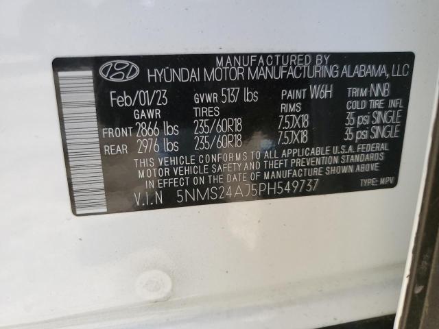 Photo 13 VIN: 5NMS24AJ5PH549737 - HYUNDAI SANTA FE S 