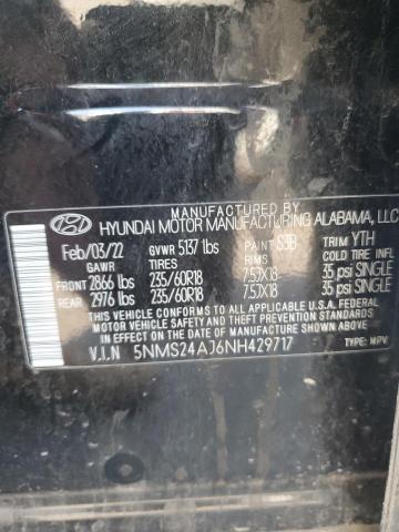 Photo 12 VIN: 5NMS24AJ6NH429717 - HYUNDAI SANTA FE S 