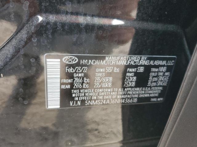 Photo 13 VIN: 5NMS24AJ6NH436618 - HYUNDAI SANTA FE S 