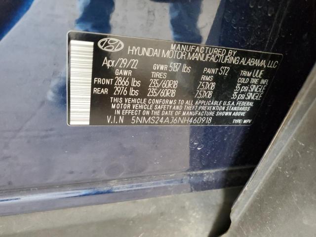 Photo 13 VIN: 5NMS24AJ6NH460918 - HYUNDAI SANTA FE S 