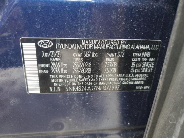 Photo 13 VIN: 5NMS24AJ7NH377997 - HYUNDAI SANTA FE 