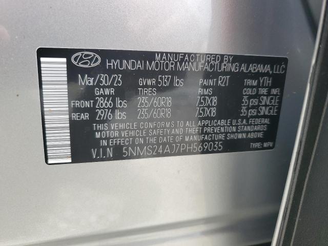 Photo 12 VIN: 5NMS24AJ7PH569035 - HYUNDAI SANTA FE 