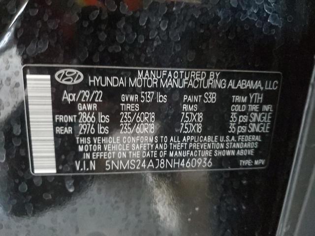 Photo 13 VIN: 5NMS24AJ8NH460936 - HYUNDAI SANTA FE S 