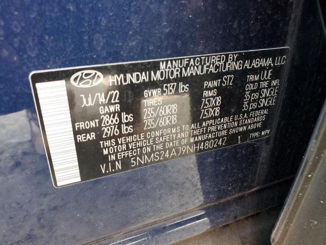 Photo 12 VIN: 5NMS24AJ9NH480242 - HYUNDAI SANTA FE S 