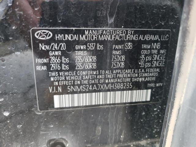 Photo 9 VIN: 5NMS24AJXMH308235 - HYUNDAI SANTA FE S 