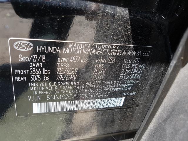 Photo 9 VIN: 5NMS2CAD0KH045447 - HYUNDAI SANTA FE S 