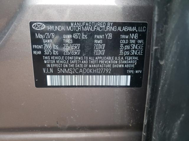 Photo 9 VIN: 5NMS2CAD0KH127792 - HYUNDAI SANTA FE S 