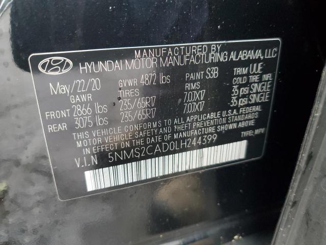 Photo 12 VIN: 5NMS2CAD0LH244399 - HYUNDAI SANTA FE 