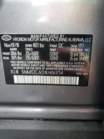 Photo 12 VIN: 5NMS2CAD1KH061754 - HYUNDAI SANTA FE S 