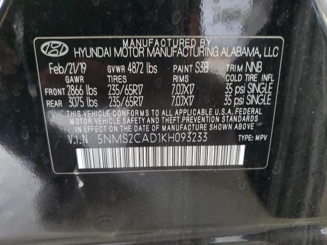 Photo 12 VIN: 5NMS2CAD1KH093233 - HYUNDAI SANTA FE 