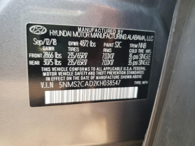 Photo 3 VIN: 5NMS2CAD2KH038547 - HYUNDAI SANTA FE S 