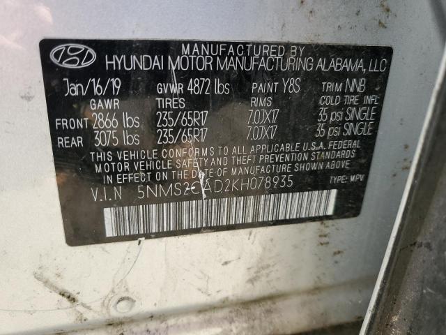 Photo 11 VIN: 5NMS2CAD2KH078935 - HYUNDAI SANTA FE S 