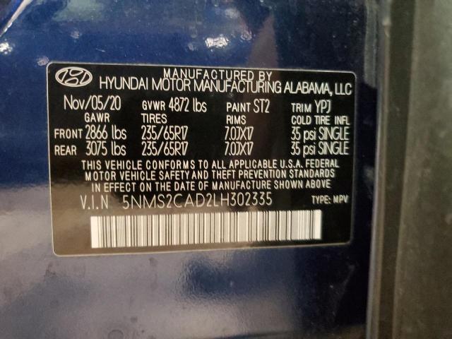 Photo 12 VIN: 5NMS2CAD2LH302335 - HYUNDAI SANTA FE 