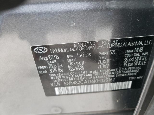 Photo 9 VIN: 5NMS2CAD6KH023162 - HYUNDAI SANTA FE S 