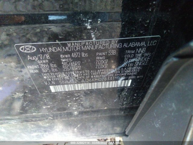 Photo 8 VIN: 5NMS2CAD6KH028331 - HYUNDAI SANTA FE 