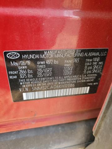 Photo 12 VIN: 5NMS2CAD6KH121186 - HYUNDAI SANTA FE 