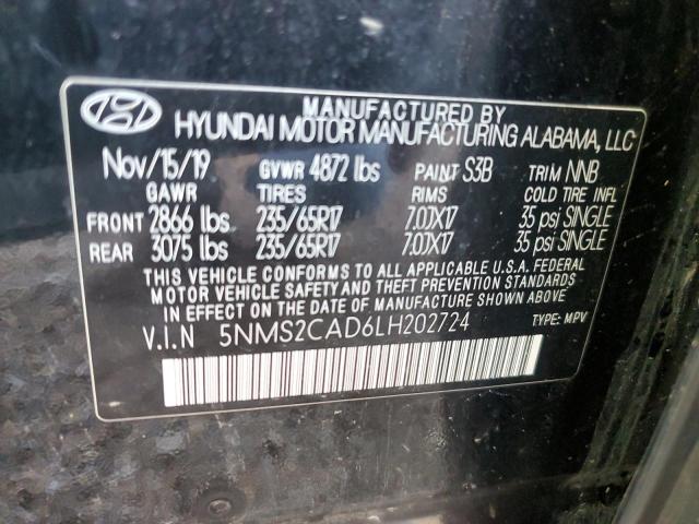 Photo 12 VIN: 5NMS2CAD6LH202724 - HYUNDAI SANTA FE S 