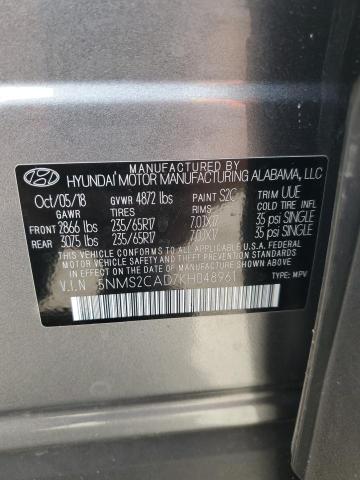 Photo 12 VIN: 5NMS2CAD7KH048961 - HYUNDAI SANTA FE S 