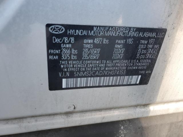 Photo 13 VIN: 5NMS2CAD7KH074153 - HYUNDAI SANTA FE S 