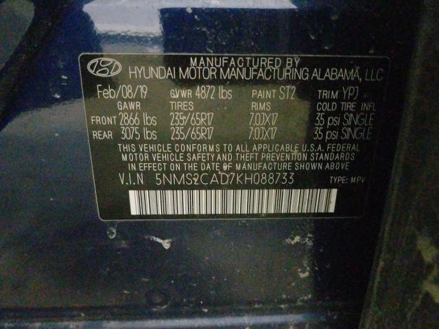 Photo 9 VIN: 5NMS2CAD7KH088733 - HYUNDAI SANTA FE 