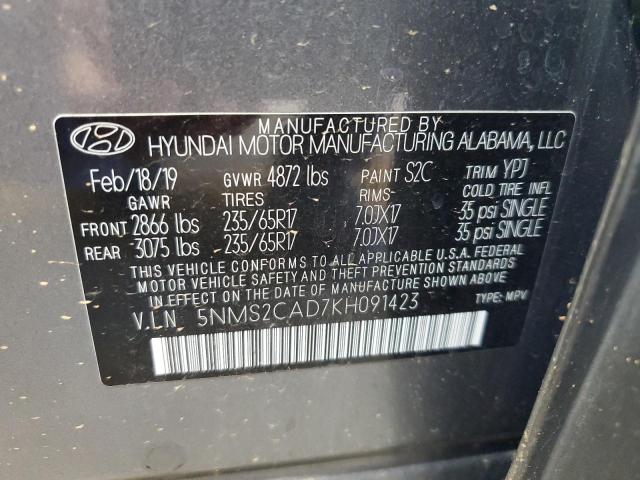 Photo 11 VIN: 5NMS2CAD7KH091423 - HYUNDAI SANTA FE S 