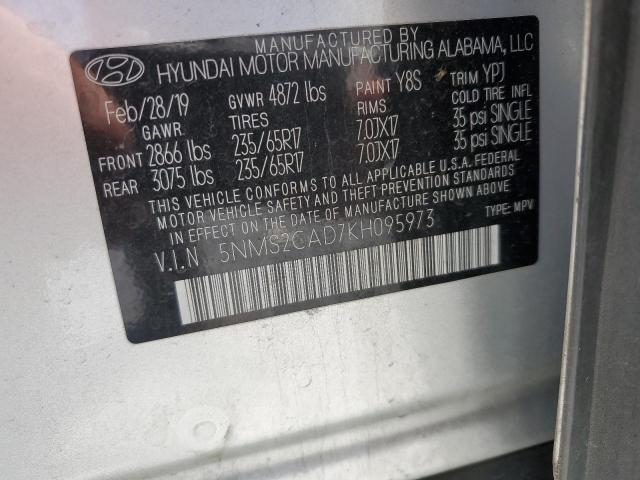 Photo 12 VIN: 5NMS2CAD7KH095973 - HYUNDAI SANTA FE 