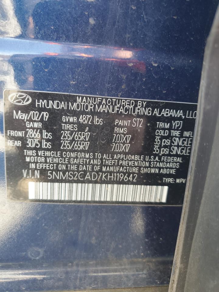 Photo 12 VIN: 5NMS2CAD7KH119642 - HYUNDAI SANTA FE 