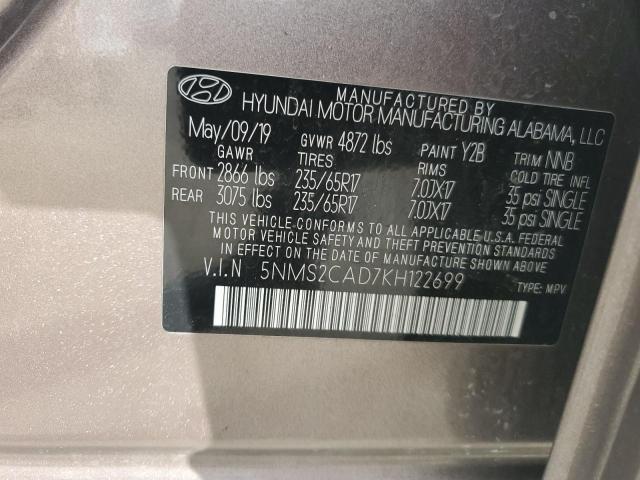 Photo 12 VIN: 5NMS2CAD7KH122699 - HYUNDAI SANTA FE 