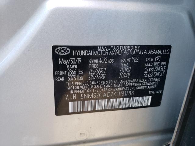 Photo 9 VIN: 5NMS2CAD7KH131788 - HYUNDAI SANTA FE S 