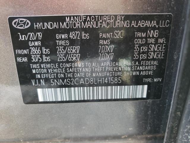 Photo 9 VIN: 5NMS2CAD8LH141585 - HYUNDAI SANTA FE S 