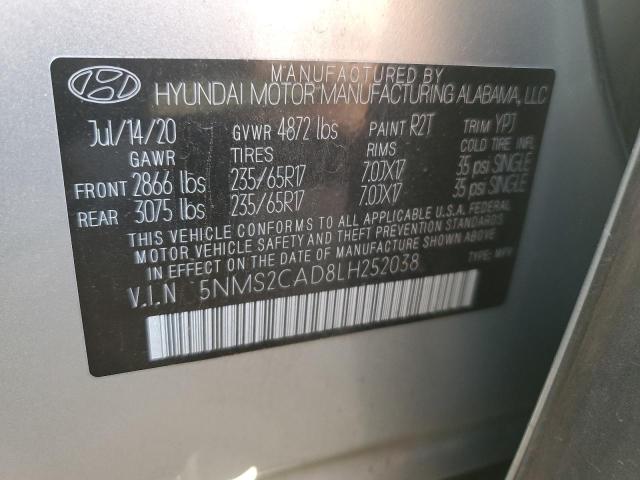 Photo 11 VIN: 5NMS2CAD8LH252038 - HYUNDAI SANTA FE S 