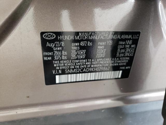 Photo 12 VIN: 5NMS2CAD9KH029862 - HYUNDAI SANTA FE S 