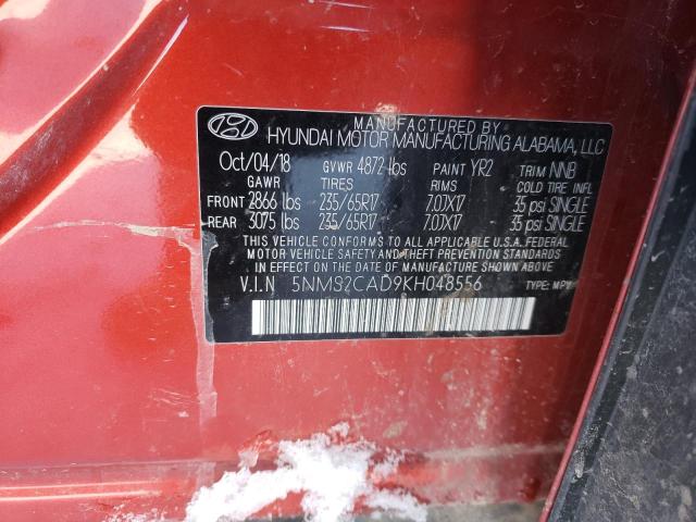 Photo 11 VIN: 5NMS2CAD9KH048556 - HYUNDAI SANTA FE S 