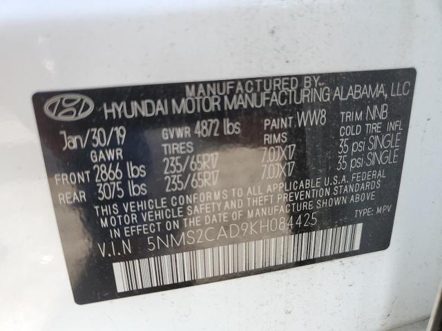 Photo 13 VIN: 5NMS2CAD9KH084425 - HYUNDAI SANTA FE S 