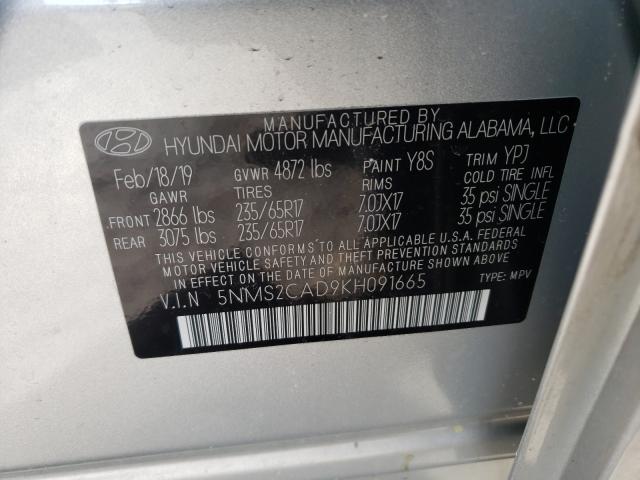 Photo 9 VIN: 5NMS2CAD9KH091665 - HYUNDAI SANTA FE 