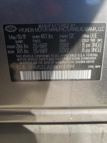 Photo 12 VIN: 5NMS2CAD9KH131999 - HYUNDAI SANTA FE S 