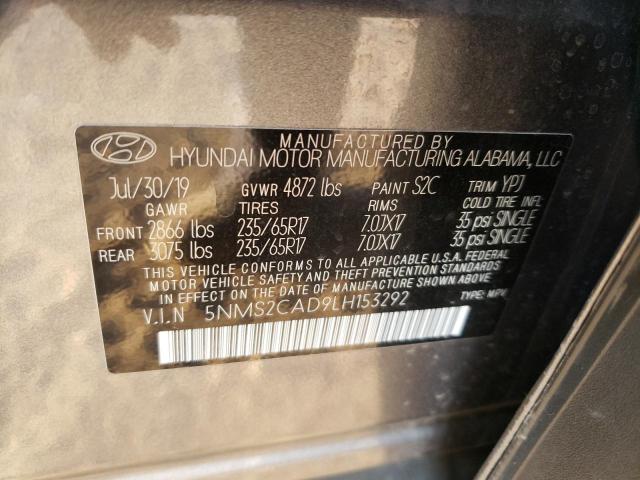 Photo 9 VIN: 5NMS2CAD9LH153292 - HYUNDAI SANTA FE S 