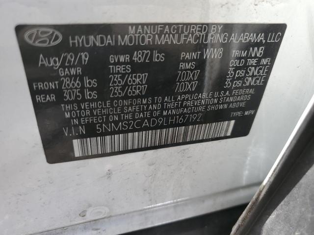 Photo 12 VIN: 5NMS2CAD9LH167192 - HYUNDAI SANTA FE 