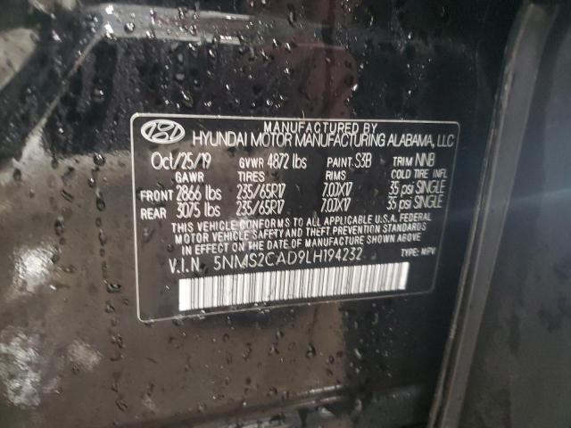 Photo 12 VIN: 5NMS2CAD9LH194232 - HYUNDAI SANTA FE 