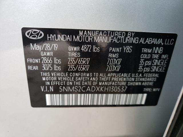 Photo 9 VIN: 5NMS2CADXKH130537 - HYUNDAI SANTA FE 