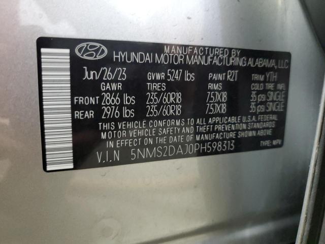 Photo 12 VIN: 5NMS2DAJ0PH598313 - HYUNDAI SANTA FE S 