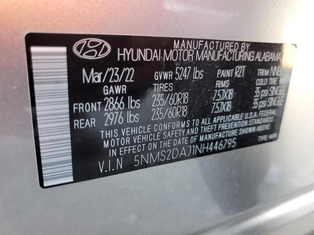 Photo 12 VIN: 5NMS2DAJ1NH446795 - HYUNDAI SANTA FE S 