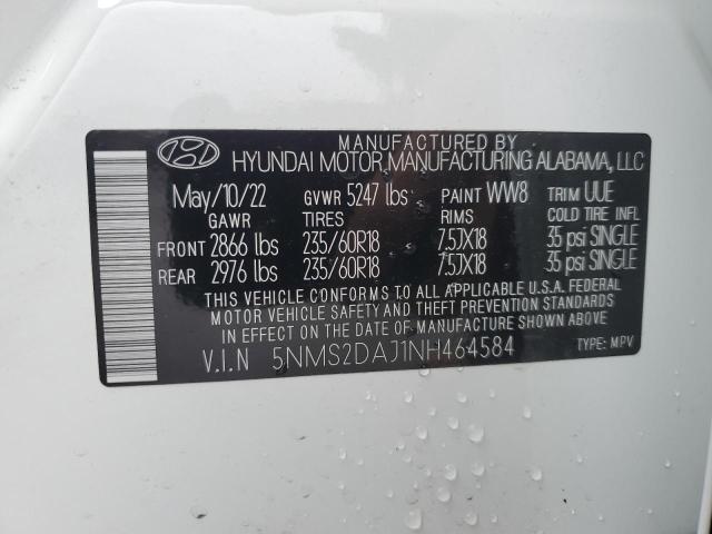 Photo 12 VIN: 5NMS2DAJ1NH464584 - HYUNDAI SANTA FE S 