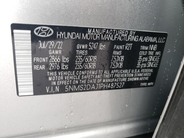 Photo 12 VIN: 5NMS2DAJ1PH487527 - HYUNDAI SANTA FE S 