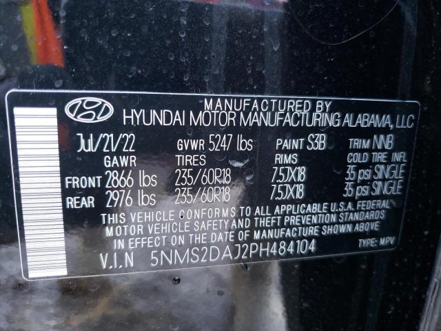 Photo 11 VIN: 5NMS2DAJ2PH484104 - HYUNDAI SANTA FE S 