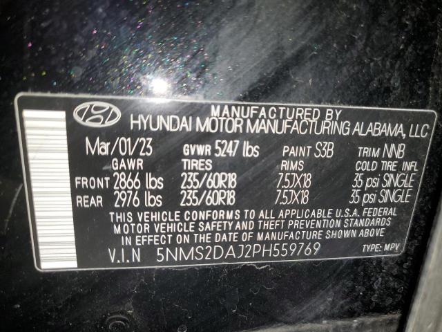 Photo 12 VIN: 5NMS2DAJ2PH559769 - HYUNDAI SANTA FE S 